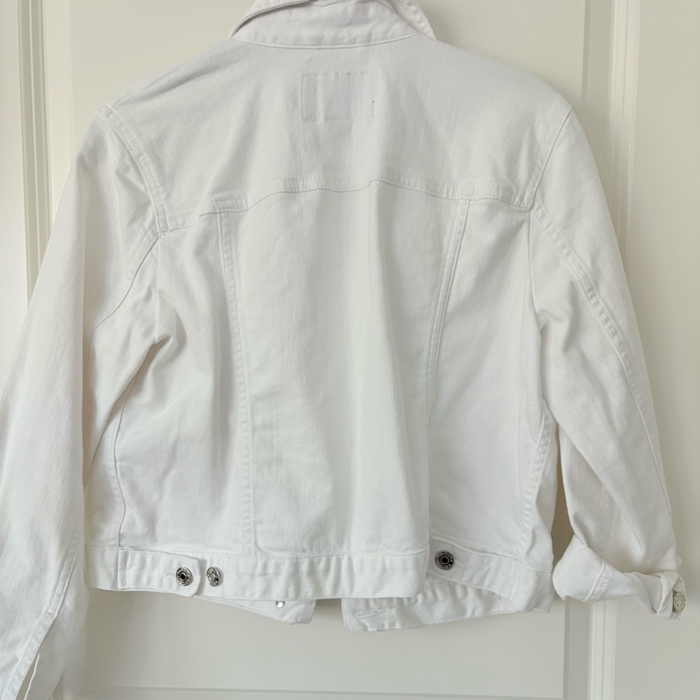 BANANA REPUBLIC White Denim Jacket MP - Picture 8 of 12